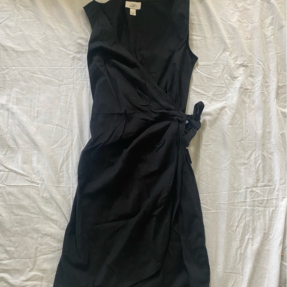 Loft Black Wrap Dress